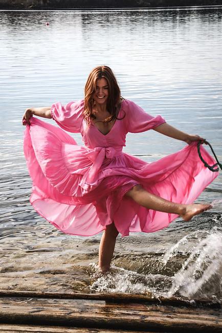 Confettibird Napoli Long Dress Pink kjole 2