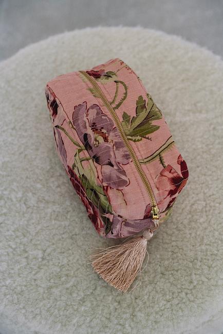Cosmetic Bag Linen Poppy Field 1
