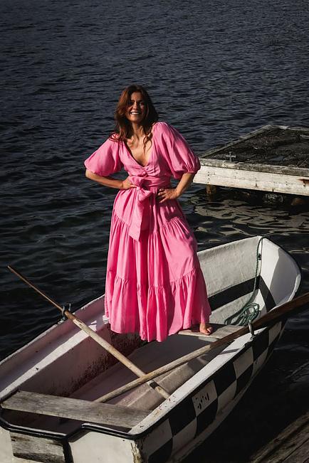 Confettibird Napoli Long Dress Pink kjole