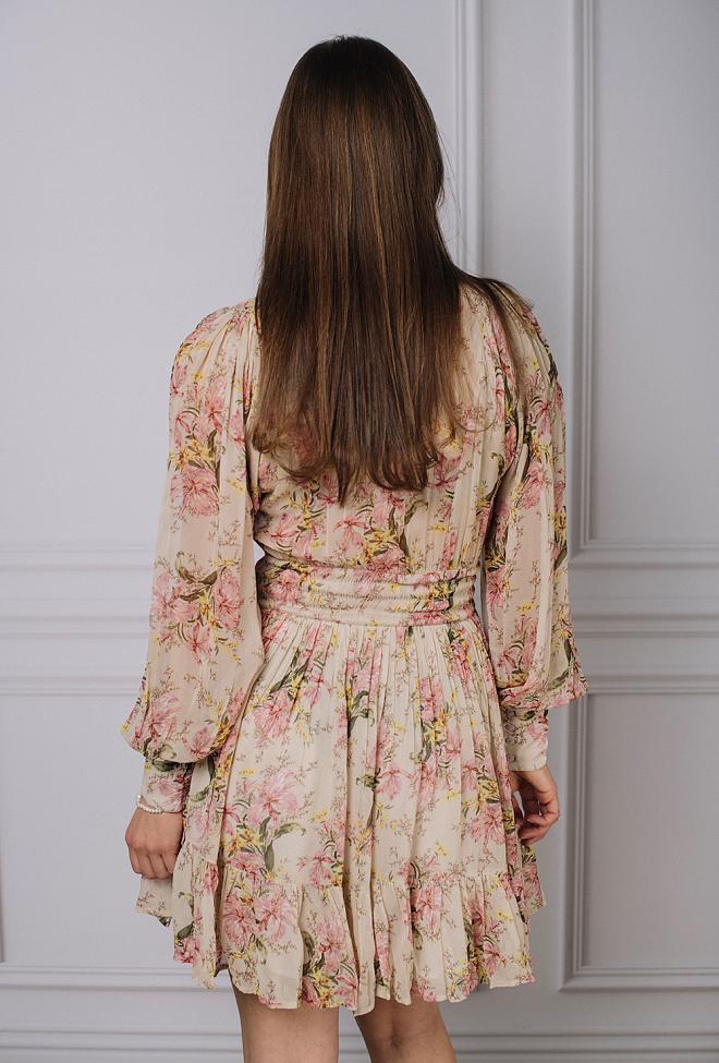 ByTiMo Georgette Mini Dress Vintage Lilies 6