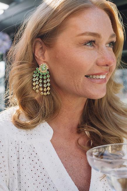 Caroline Svedbom Rafaela Earrings Gold Lime Combo øredobber 2