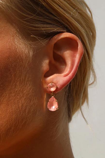 Caroline Svedbom Mini Drop Earrings Gold Flamingo Ignite øredobber
