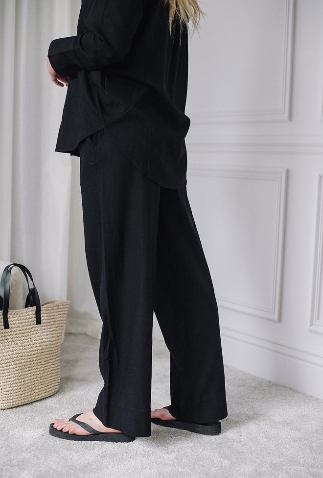My Essential Wardrobe Dias Mw Pant Black linbukse 4