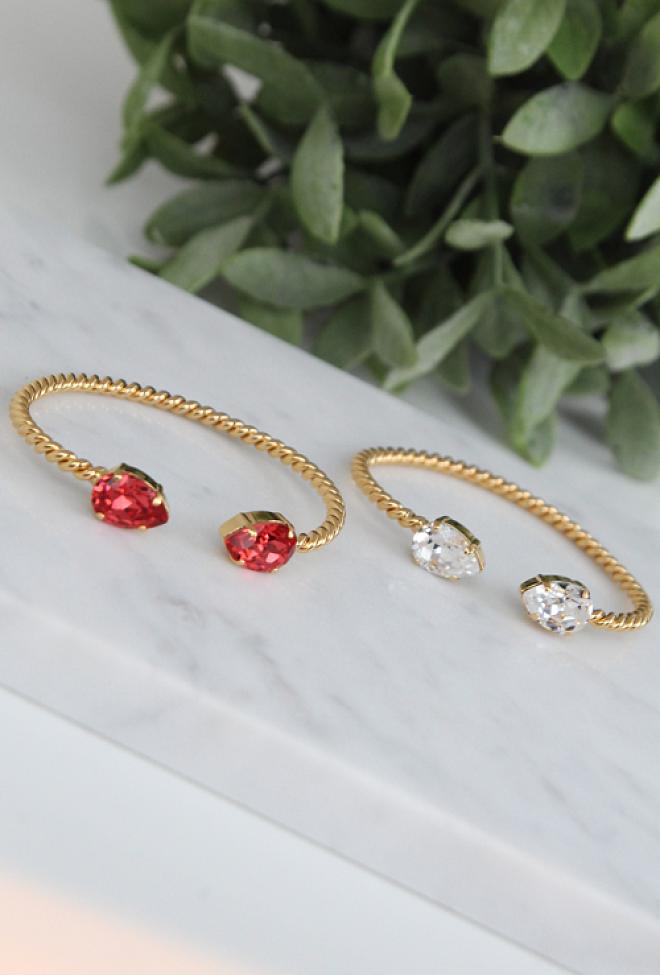 Caroline Svedbom Mini Drop Bracelet Gold Crystal 1